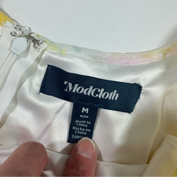 New ModCloth Flutter of Flattery Midi Dress Yellow Pink - Picture 5 of 7
